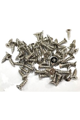 Evimdeyokyok Nikel 1000 Adet Klips Vidası 2,3X7,5 Mm Yhb, İthal - Konik Başlı Kutu Ayak, Askı, Mini Vida