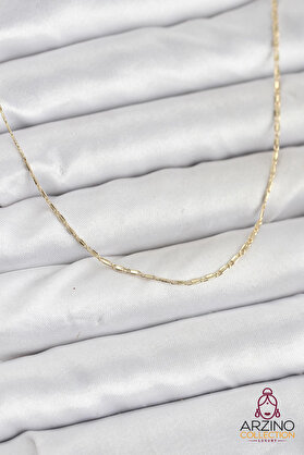 Byb Moda Tasarım Cm 14K Gold Renk Kesme Model 60 Cm Kadın Kolye 5886