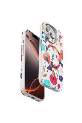 Ethab Ticaret Glb-Stl41414 Onegif İphone 14 Pro Flower Series Magsafe Kapak - Beyaz