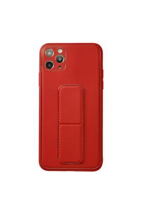 Ethab Ticaret Glb-Stl41414 İphone 11 Pro Max Kılıf Coco Deri Standlı Kapak - Kırmızı
