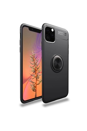 Ethab Ticaret Glb-Stl41414 İphone 11 Pro Max Kılıf Range Yüzüklü Silikon - Siyah