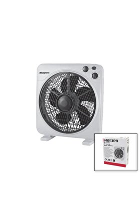 Go İthalat 10 İnç Kutu Fan Vantilatör 3 Kademe Hız 6 Plastik Kanat 38W 60Dk.zaman Ayarlı Mtr-F610 () Glbl