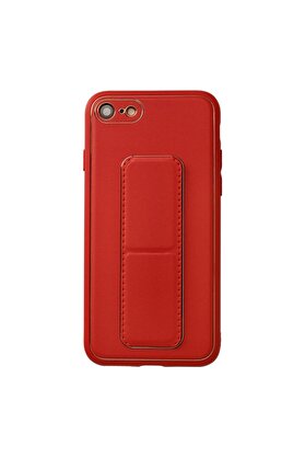 Ethab Ticaret Glb-Stl41414 İphone 7 Kılıf Coco Deri Standlı Kapak - Kırmızı