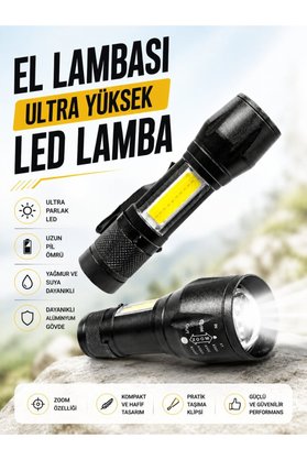 Ethab Giyim Hs-41 El Lambası Ultra Yüksek Led Lamba - Glst2196-5907