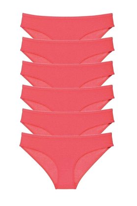 Ethab Ticaret Glb-Stl41414 6 Adet Süper Eko Set Likralı Kadın Slip Külot Fuşya