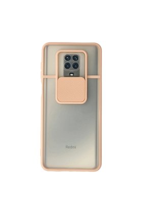 Evimdeyokyok Xiaomi Redmi Note 9 Pro Kılıf Palm Buzlu Kamera Sürgülü Silikon - Pembe