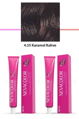 Mbb Eticaret 2 Li Set Premium 4.35 Karamel Kahve - Kalıcı Krem Saç Boyası 2 X 50 G Tüp