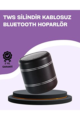 Eco Lounge Silindir Tasarım Mini Bluetooth Hoparlör 10M Çekim Güçlü Bas Ve Mikrofonlu