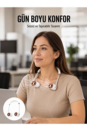 Ethab Giyim Katlanabilir Asılabilir Fan | Usb Şarjlı 3 Vitesli Sessiz Mini Fan Yeni Nesil - Glst2384-4146
