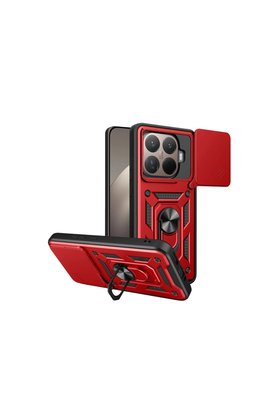 Evimdeyokyok Xiaomi Mi 15T Pro Pars Lens Yüzüklü Silikon - Kırmızı