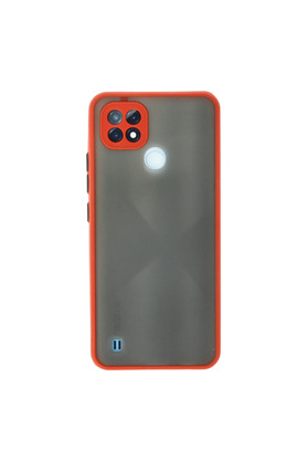 Evimdeyokyok Realme C21 Kılıf Montreal Silikon Kapak - Kırmızı