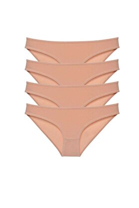 Ethab Ticaret Glb-Stl41414 4 Adet Süper Eko Set Likralı Kadın Slip Külot Ten