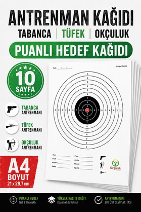 Organik Yolda Puanlı Hedef Kağıdı 10’lu Set 