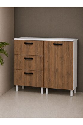 Visasconcept Üç Çekmeceli 120 Cm Çok Amaçlı Dolap