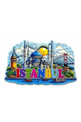 Ethab Ticaret Glb-Stl41414 İstanbul Temalı Silikon Buzdolapı Süsü Magnet Alk5374