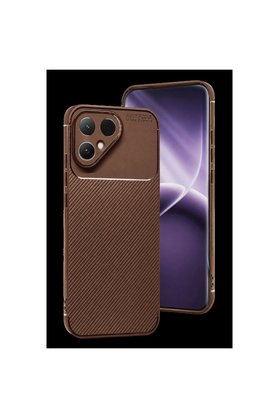 Ethab Ticaret Glb-Stl41414 Tecno Pova Curve 2 5G Auto Focus Karbon Kapak - Kahverengi