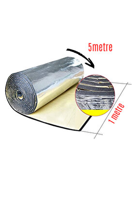 Evi̇mdeyokyok Araç Oto Ses Yalıtımı Alümi̇nyum Folyolu Araç Ses Yalıtım Şi̇ltesi̇ 9Mm 100X500Cm