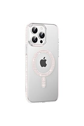 Ethab Ticaret Glb-Stl41414 Joko İphone 15 Pro Move Taşlı Magsafe Kapak - Gümüş