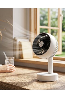 Babuba Sessiz Çalışan Şarjlı Mini Fan Masa Ve Araç Kullanımına Uygun - Bbbbbb2687-6728
