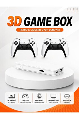 Ethab Giyim 3D Ve 4K Görüntü Kaliteli Çok Lu Retro Oyun Konsolu - Glst5067-1199