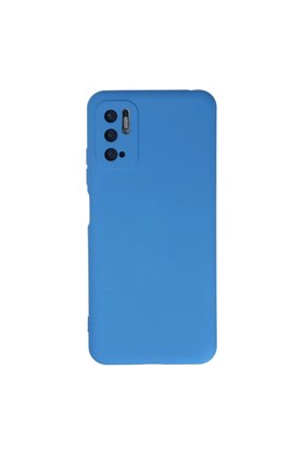 Evimdeyokyok Xiaomi Redmi Note 10 5G Kılıf Nano İçi Kadife Silikon - Mavi