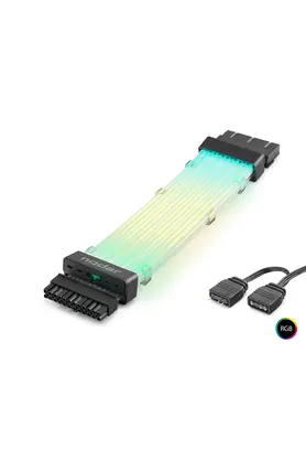 Evi̇mdeyokyok 24 Pi̇n Argb Power Supply Uzatma Kablosu Gümüş Kaplamalı Bükülebi̇li̇r 2 Mm 108 Led Si̇yah Nd2814B