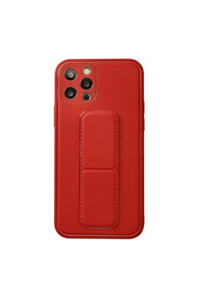 Ethab Ticaret Glb-Stl41414 İphone 12 Pro Kılıf Coco Deri Standlı Kapak - Kırmızı
