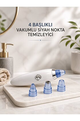 Ethab Giyim Yeni Nesil Vakumlu Pilli Siyah Nokta Ve Yüz Temizleme Cihazı 4 Başlıklı - Glst4395-2084