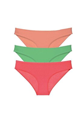 Ethab Ticaret Glb-Stl41414 3 Adet Süper Eko Set Likralı Kadın Slip Külot 543