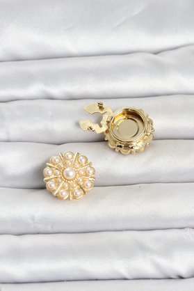 Evimdeyokyok Vintage Model Gold Renk Düğme Veya Manşet Broşu Tj-Br486