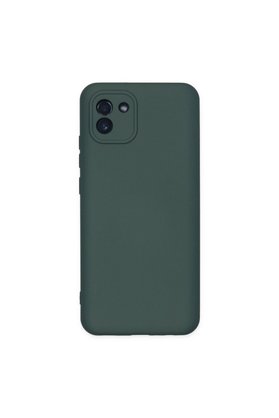 Ethab Ticaret Glb-Stl41414 Samsung Galaxy A03 Kılıf Nano İçi Kadife Silikon - Koyu Yeşil