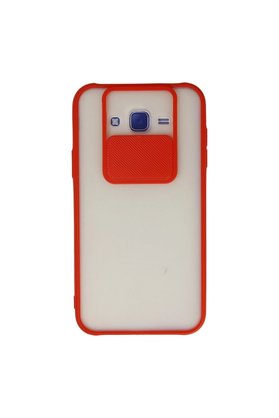 Ethab Ticaret Glb-Stl41414 Samsung Galaxy J7 Kılıf Palm Buzlu Kamera Sürgülü Silikon - Kırmızı