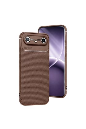 Evimdeyokyok Newface Tecno Spark Slim 5G Auto Focus Karbon Kapak - Kahverengi