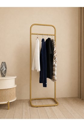 Metallica Concept Butik Dik Tekli Gold Konfeksiyon Askısı Ayaklı Askılık Elbise Askılığı