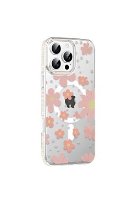 Ethab Ticaret Glb-Stl41414 Joko İphone 16 Pro Max Floral Magsafe Kapak - Pembe