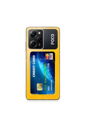 Ethab Ticaret Glb-Stl41414 Poco X5 Pro 5G Kılıf Kart Şeffaf Silikon - Şeffaf