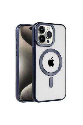 Ethab Ticaret Glb-Stl41414 İphone 15 Pro Max Kılıf Kronos Magsafe Kapak - Lacivert