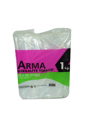 Stepco Naylon Torba Arma Şeffaf Bakkaliye Kuruyemiş Şeker Torbası 25X42 (3 Lik ) Takribi 140 Adet 1000 Gr