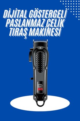 Lutesya Profesyonel Saç Kesme Aleti Dijital Saç Sakal Tıraş Makinesi Uzun Ömürlü