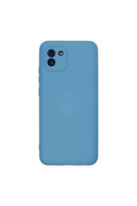 Ethab Ticaret Glb-Stl41414 Samsung Galaxy A03 Kılıf Nano İçi Kadife Silikon - Mavi