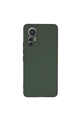 Ethab Ticaret Glb-Stl41414 Mi 12 Lite Kılıf Nano İçi Kadife Silikon - Koyu Yeşil