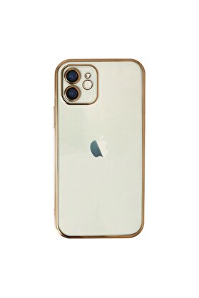 Ethab Ticaret Glb-Stl41414 İphone 12 Kılıf Razer Lensli Silikon - Gold