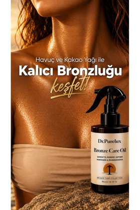 Dr.Purelux Bronzlaştırıcı Yağ | Kakao & Havuç & Hindistan Ceviz İçeren Bronzluk & Yoğun Nemlendirici 200 ml