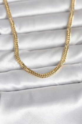 Norvessa Cm 14K Gold Renk Zincir Model 45 Cm Kadın Kolye 5886