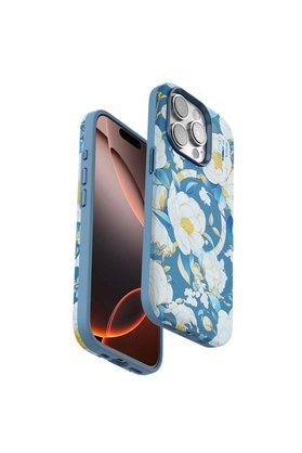 Ethab Ticaret Glb-Stl41414 Onegif İphone 14 Pro Max Flower Series Magsafe Kapak - Mavi