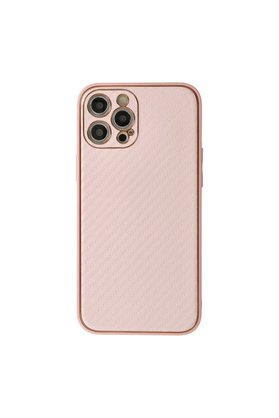 Ethab Ticaret Glb-Stl41414 İphone 12 Pro Kılıf Coco Karbon Silikon - Pembe