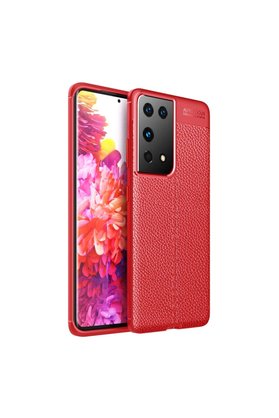 Ethab Ticaret Glb-Stl41414 Samsung Galaxy S21 Ultra Kılıf Auto Focus Kapak - Kırmızı