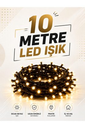 Lutesya 10 Metre Led Işıklı Dekoratif Parti Ve Kutlama Aydınlatması