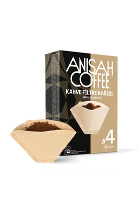 Anisah Coffee Filtre Kahve Kağıdı 4 Numara | Kokusuz | Kimyasalsız | Doğa Dostu | Yırtılmaz