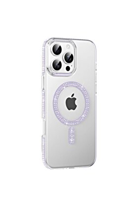 Ethab Ticaret Glb-Stl41414 Joko İphone 16 Pro Move Taşlı Magsafe Kapak - Lila